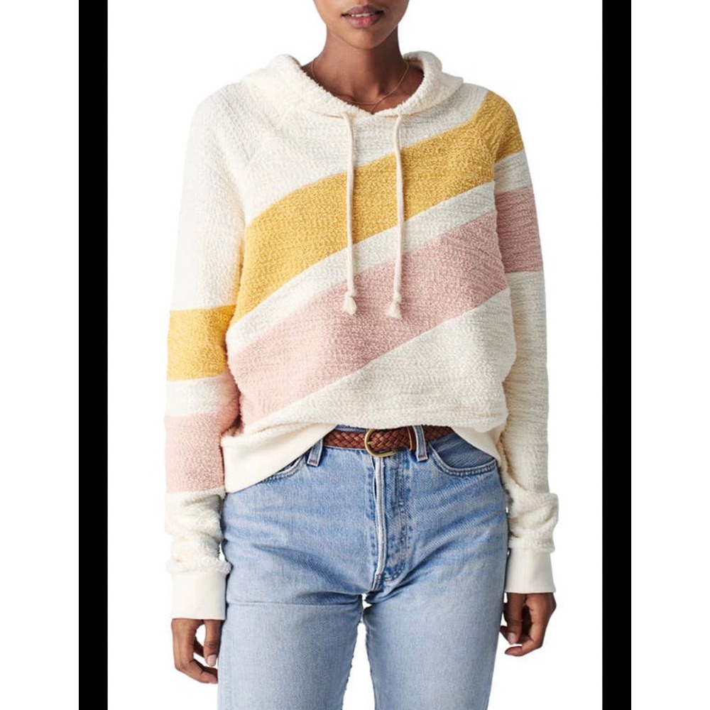 FAHERTY Vista Hoodie Sweater Size M Creme